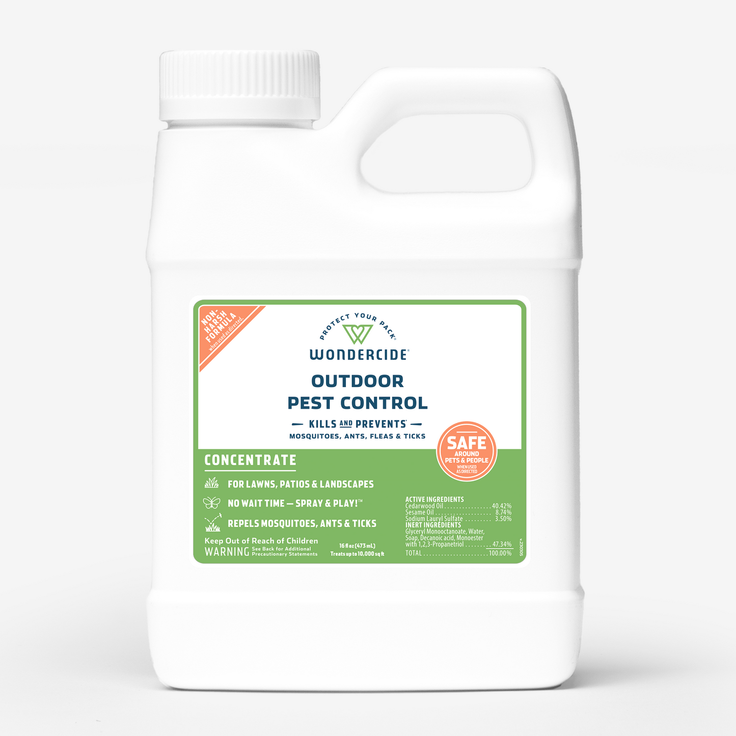 Outdoor Pest Control Concentrate for Yard + Garden with Natural Essential Oils