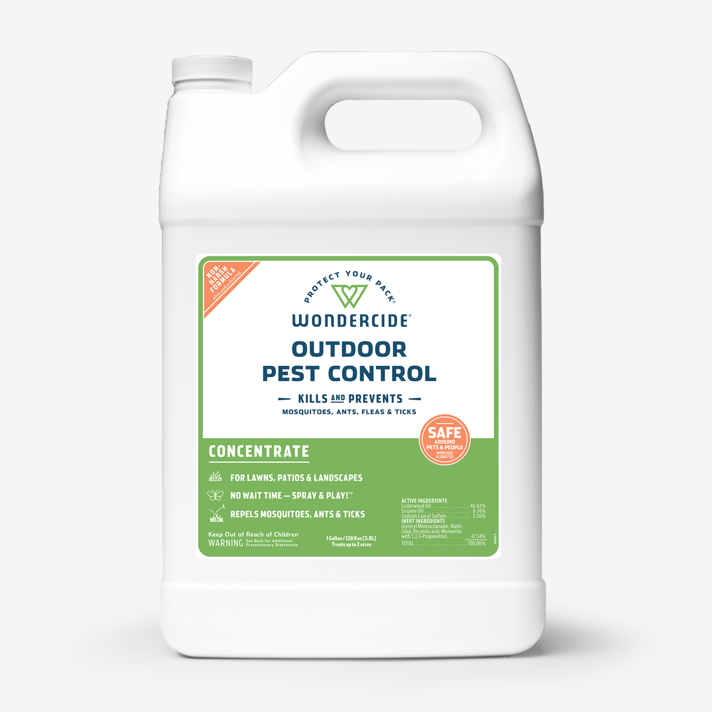 Outdoor Pest Control Concentrate for Yard + Garden with Natural Essential Oils