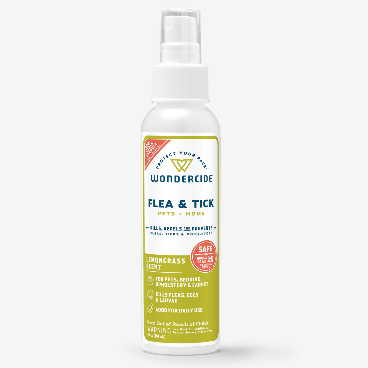 Lemongrass Flea & Tick Spray for Pets + Home with Natural Essential Oils