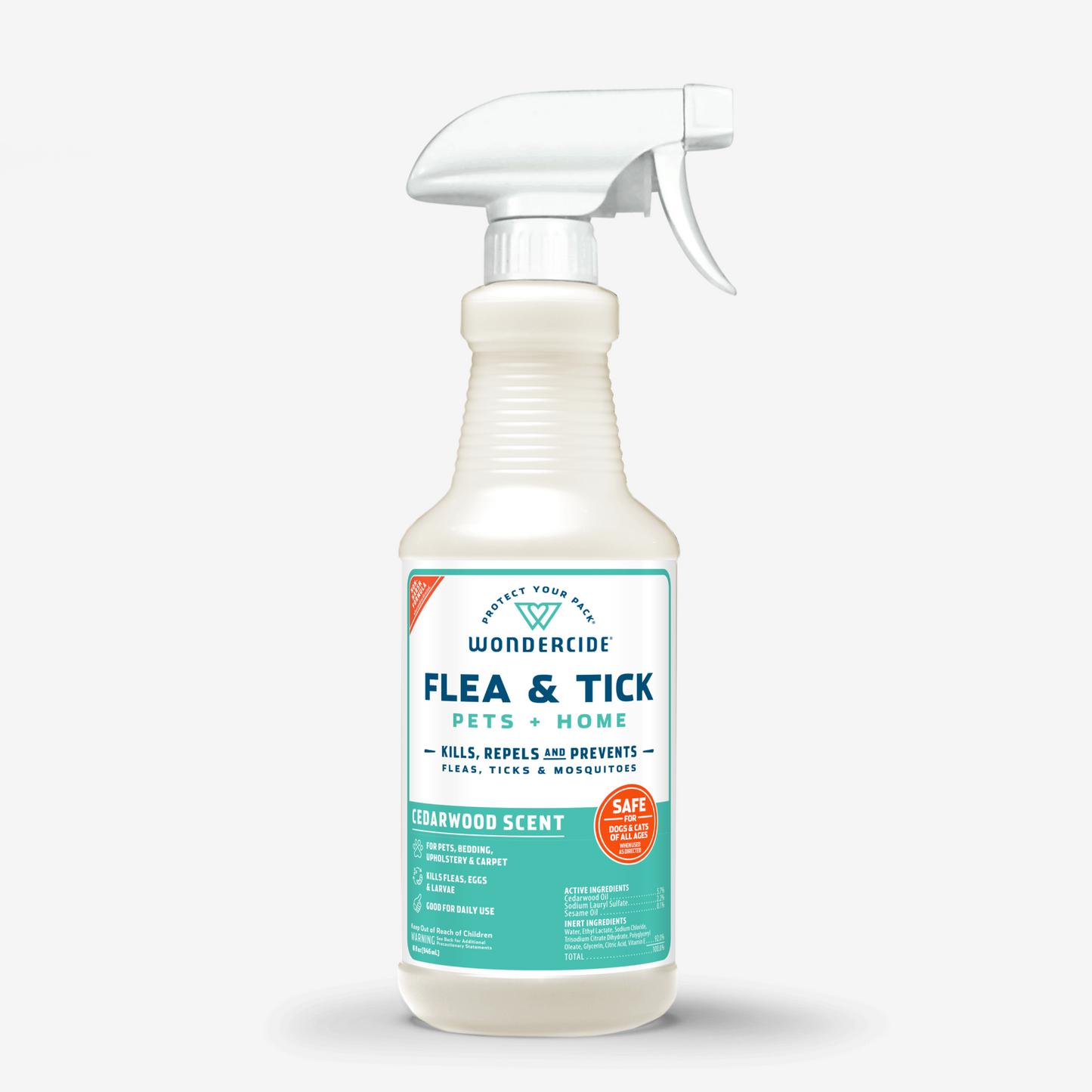 Cedarwood Flea & Tick Spray for Pets + Home with Natural Essential Oils