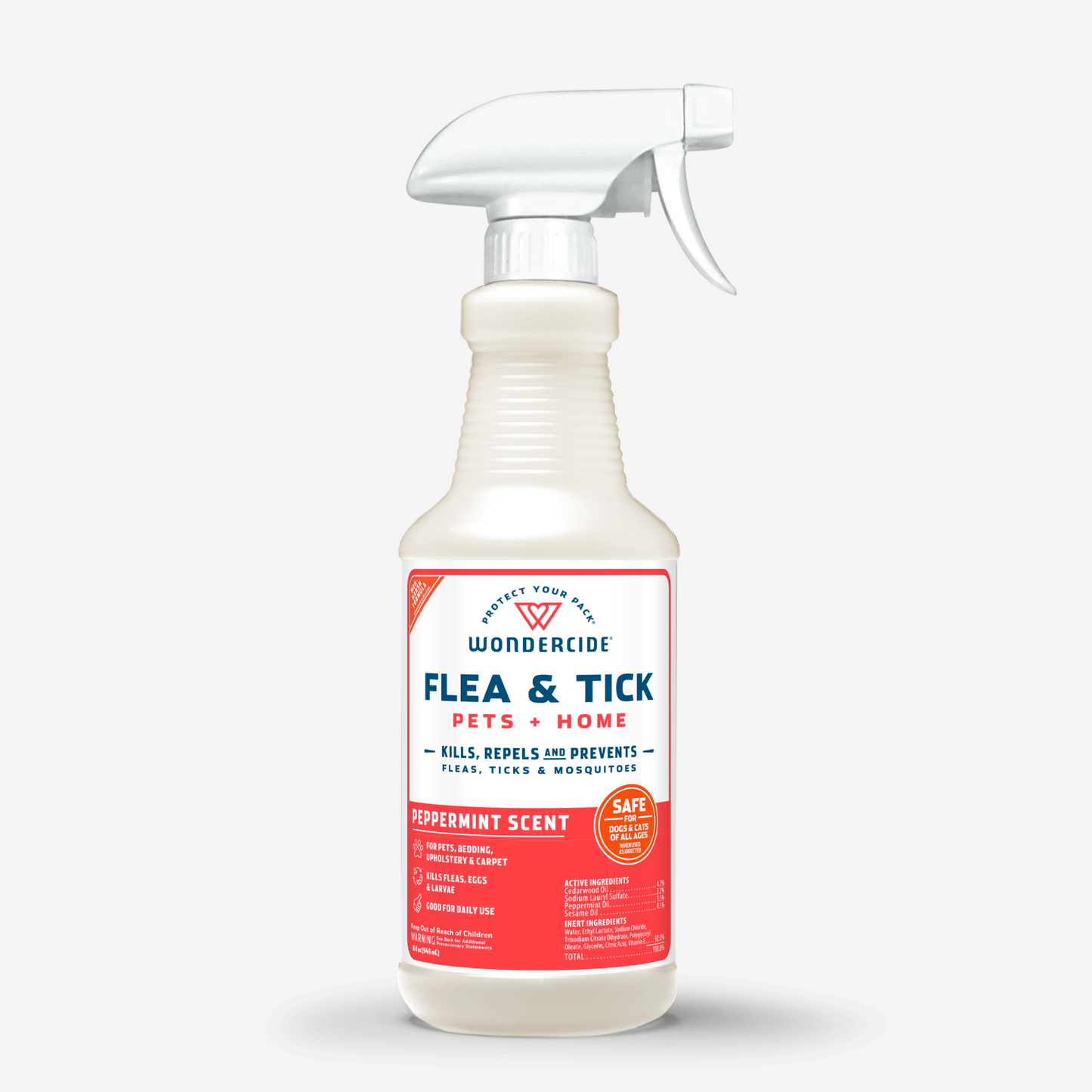 Peppermint Flea & Tick Spray for Pets + Home with Natural Essential Oils