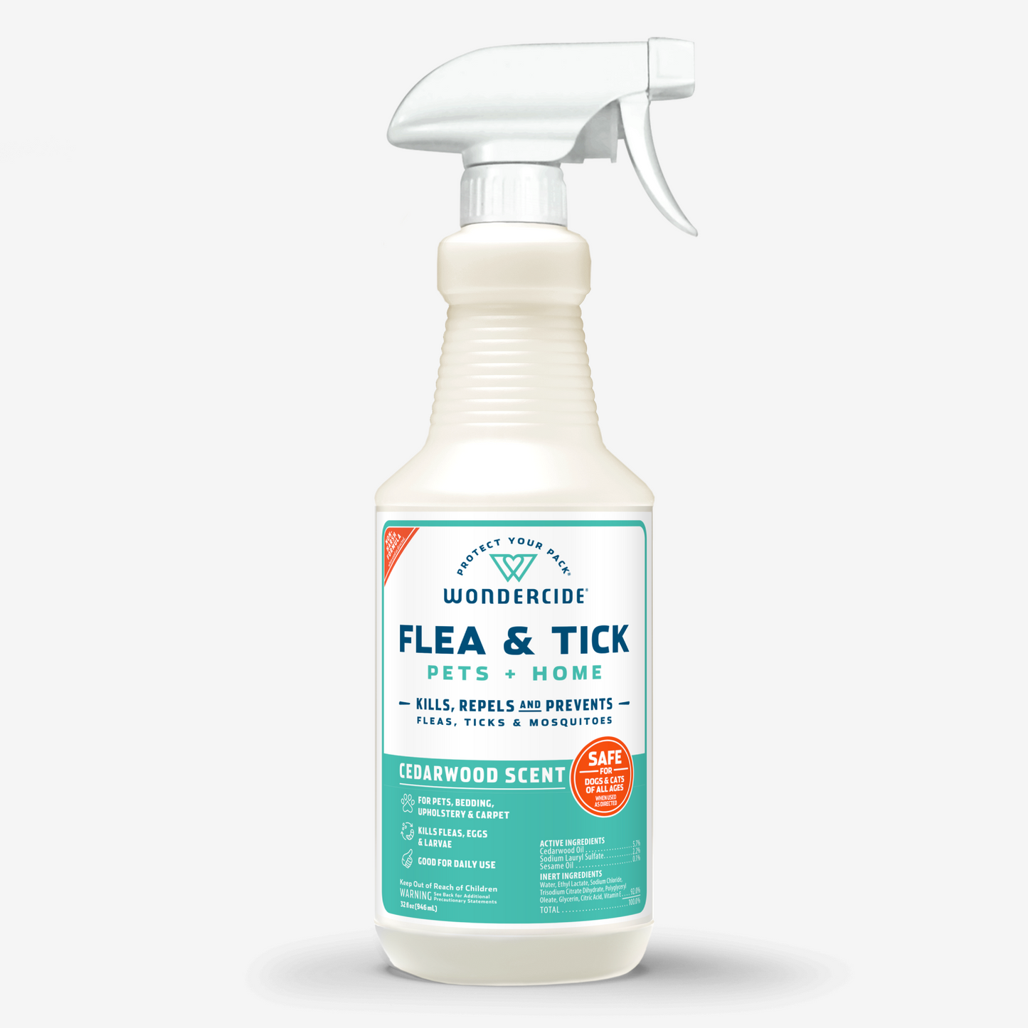 Cedarwood Flea & Tick Spray for Pets + Home with Natural Essential Oils