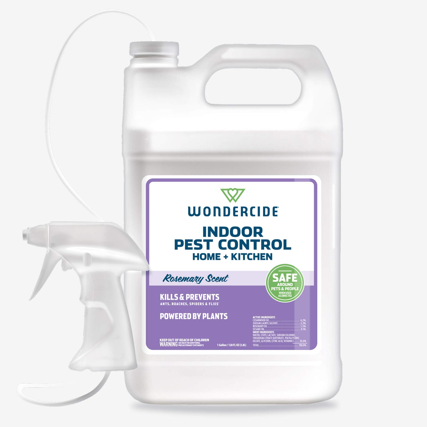 Wondercide Indoor Pest Control for Home + Kitchen - Rosemary 128oz gallon