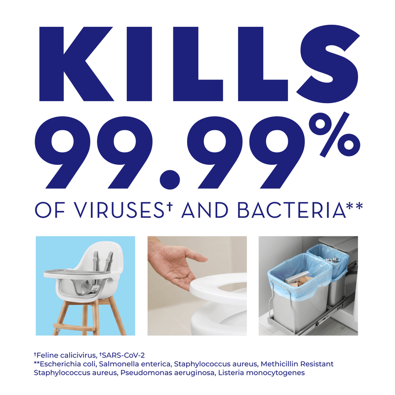 Kills 99.9% of Viruses and Bacteria
