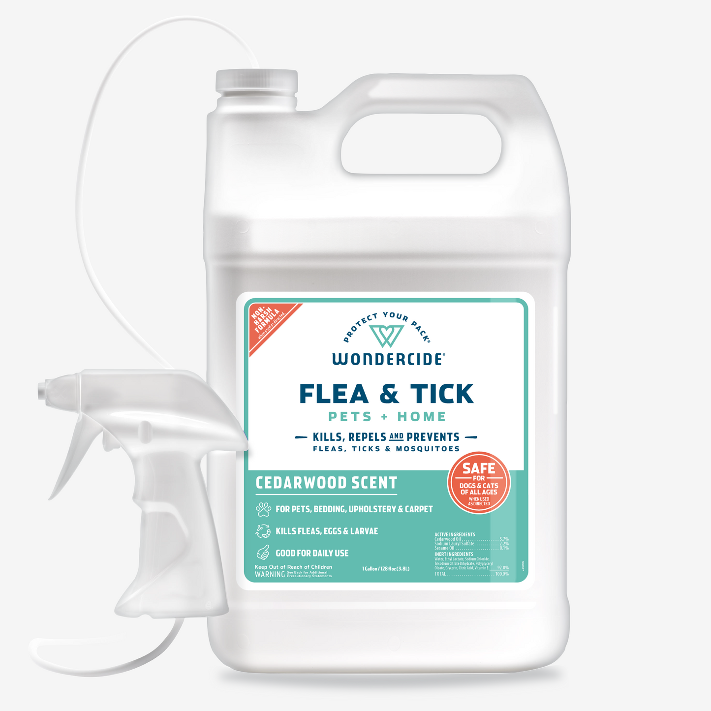 Cedarwood Flea & Tick Spray for Pets + Home with Natural Essential Oils