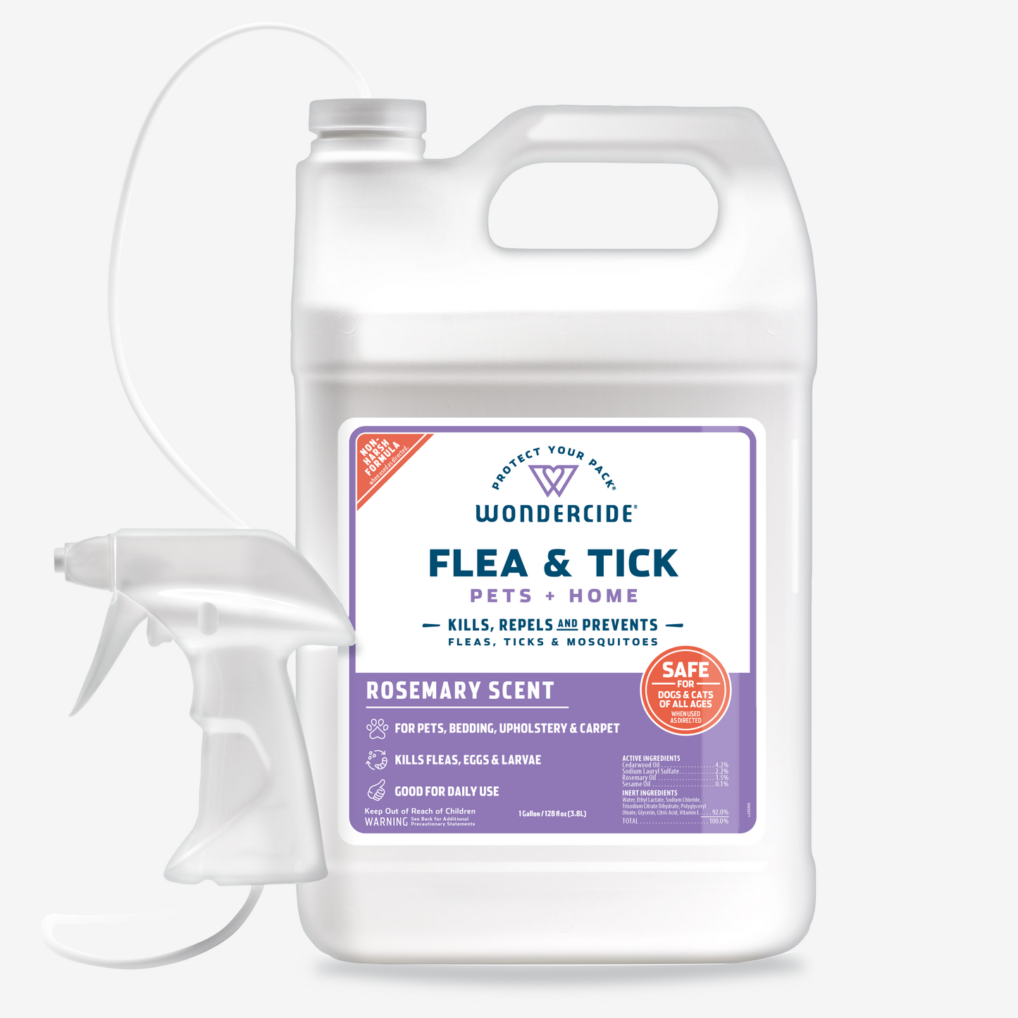 Rosemary Flea & Tick Spray for Pets + Home with Natural Essential Oils