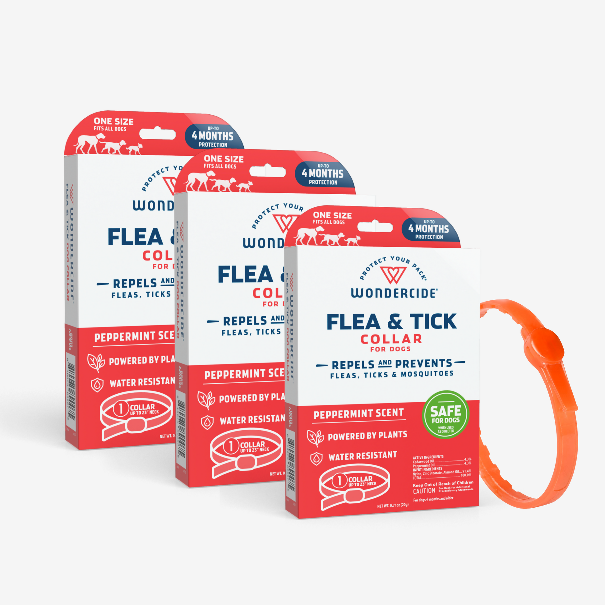 Wondercide 12 Month Flea Tick Collar for Dogs Cats Dog