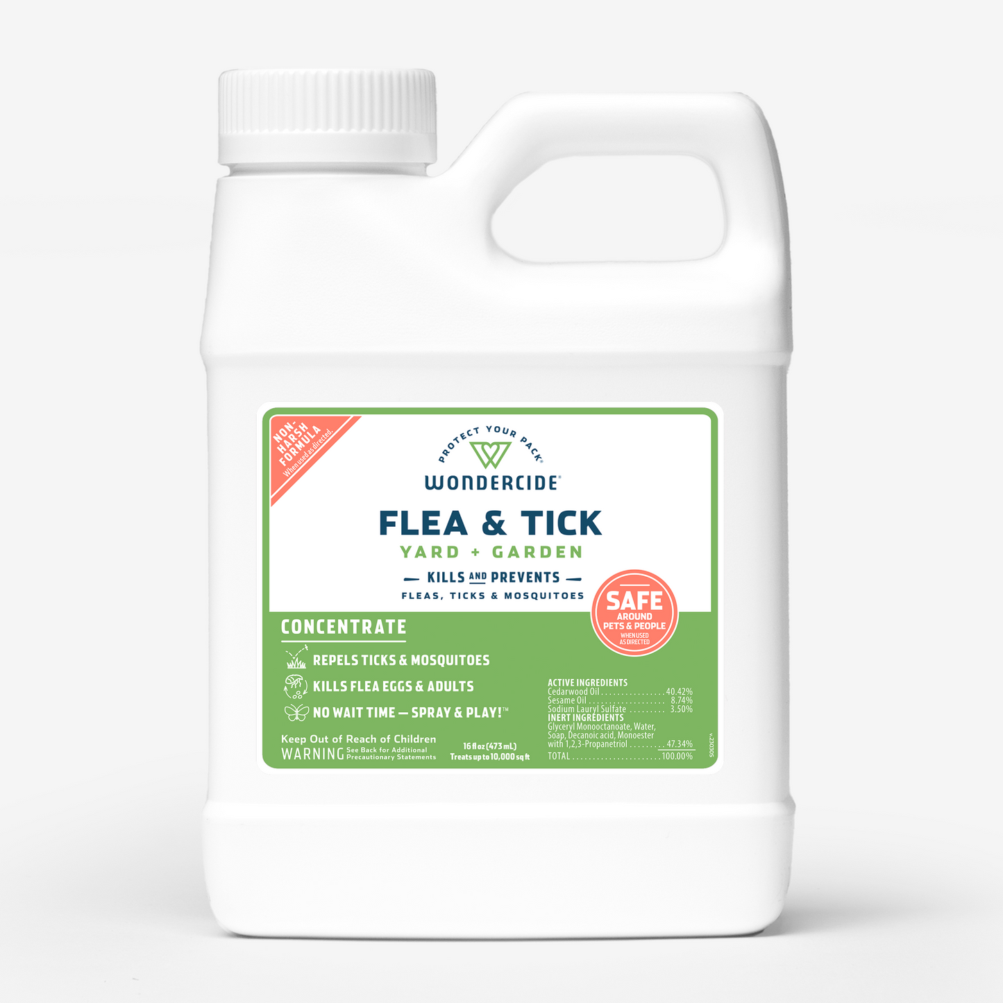 Flea & Tick Concentrate for Yard + Garden with Natural Essential Oils - 16oz