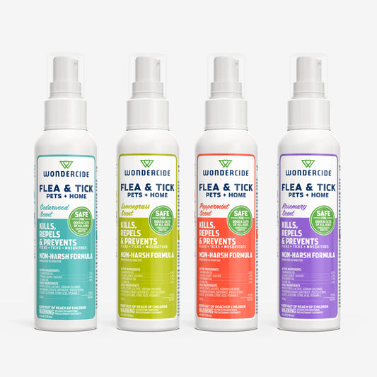 A full lineup of Wondercide Flea & Tick for Pets + Home 4oz