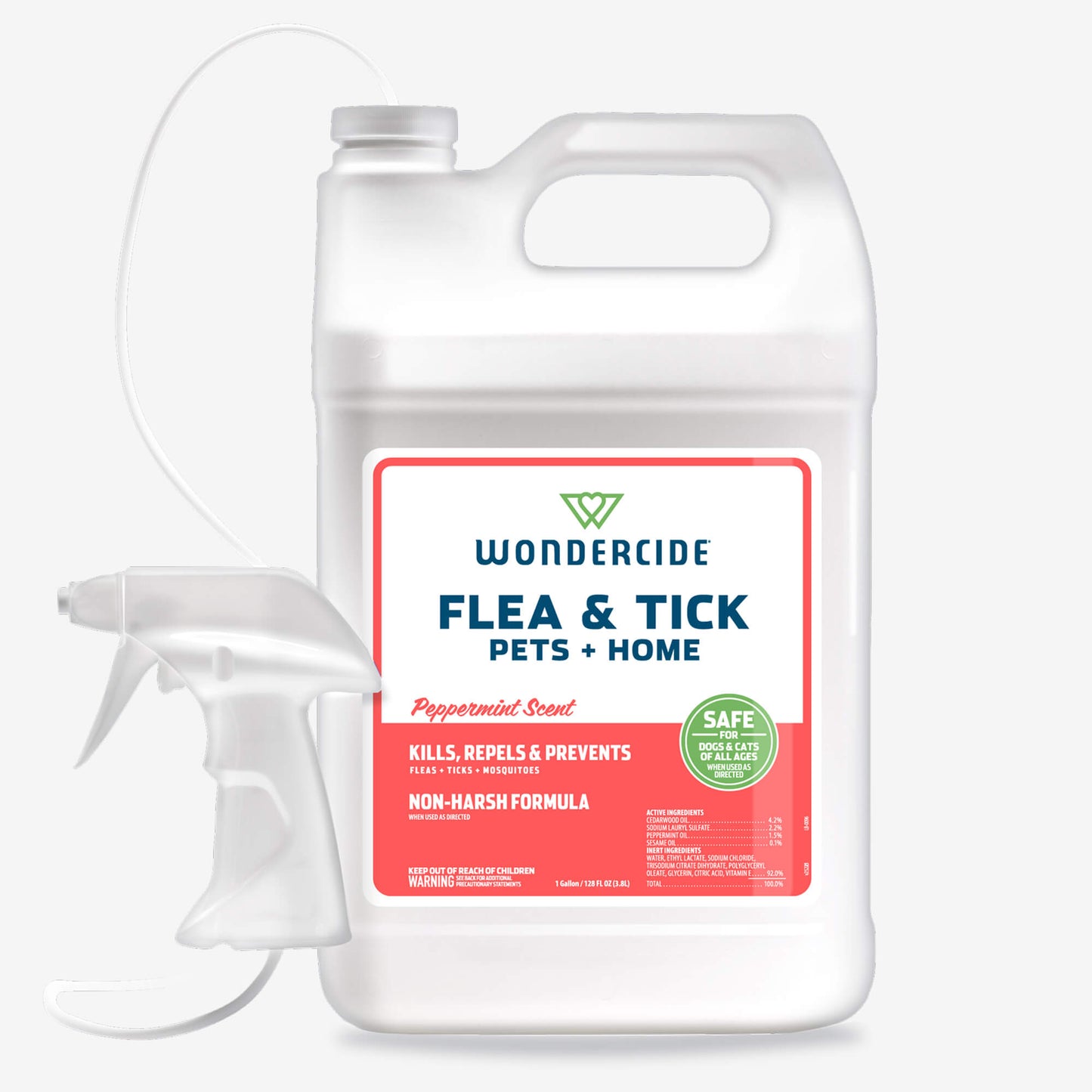 Wondercide Flea & Tick for Pets + Home Peppermint 128oz Gallon