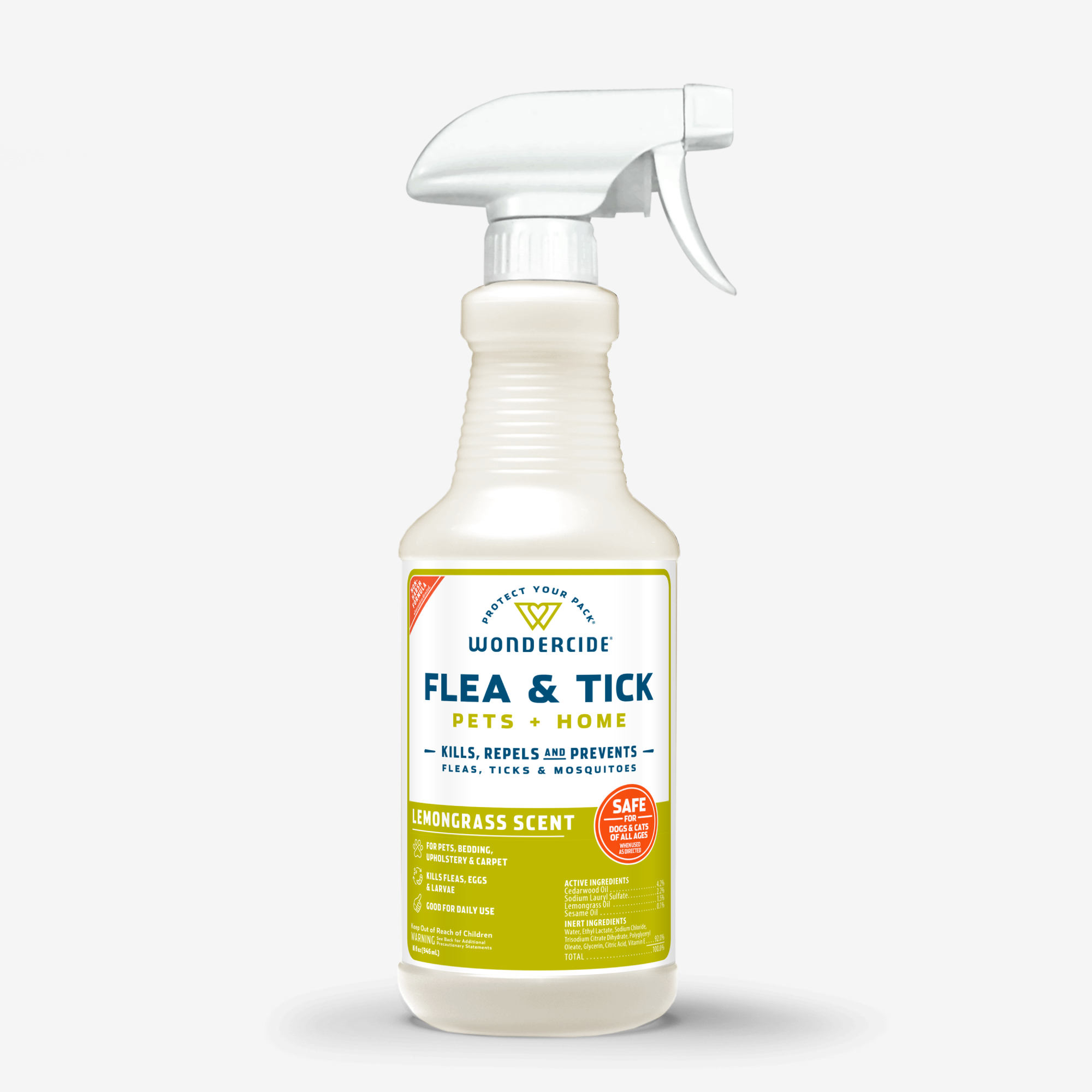 Flea & Tick Spray for Pets + Home with Natural Essential Oils