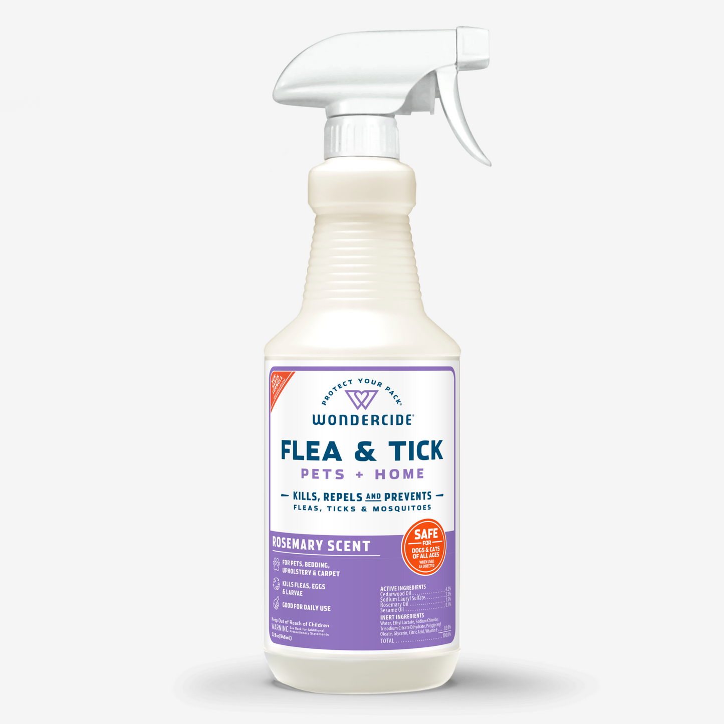 Flea & Tick Spray for Pets + Home with Natural Essential Oils