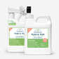 The Wondercide Flea & Tick Yard Spray Refill Starter Kit includes two white containers—a ready-to-use hose attachment and a concentrate. Both feature green labels focused on insect prevention and mosquito repellent safety, leveraging natural essential oils for plant-powered lawn care.