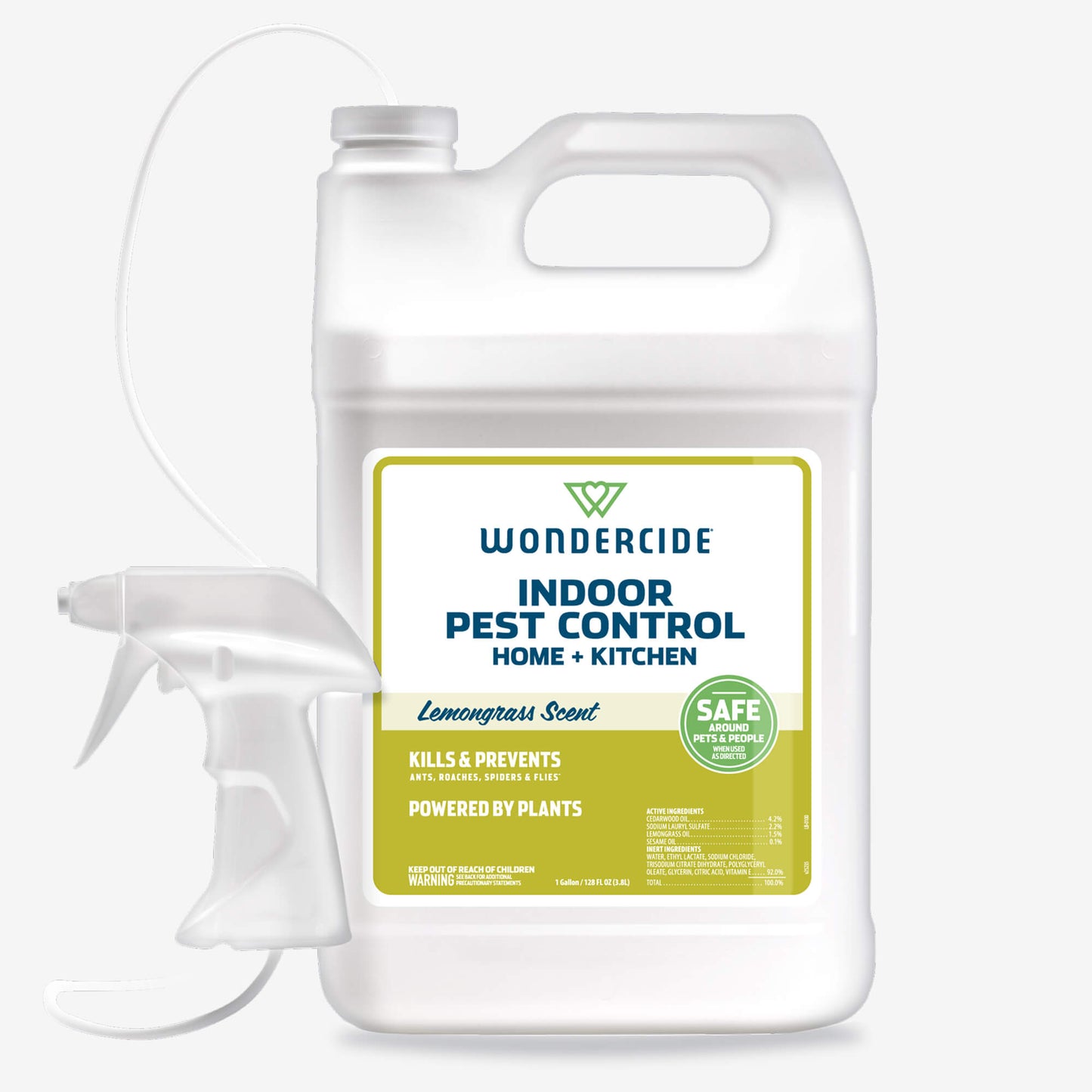 Wondercide Indoor Pest Control for Home + Kitchen - Lemongrass 128oz