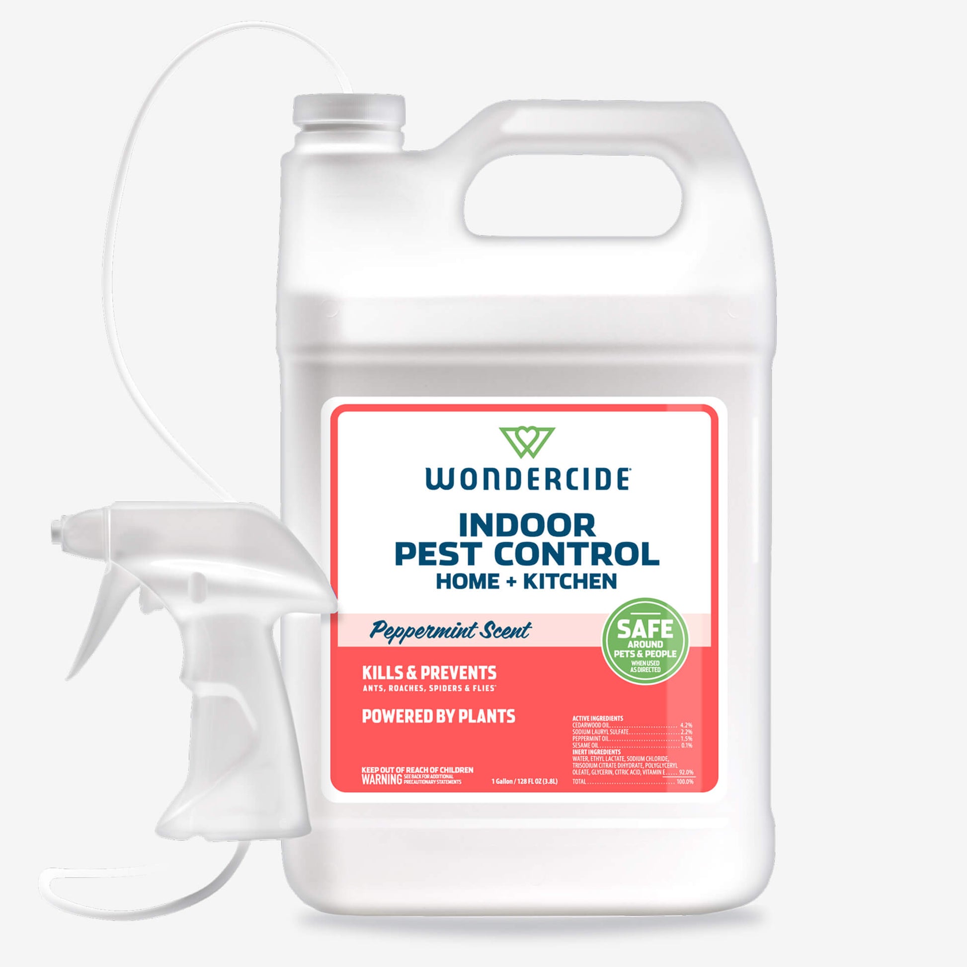 Wondercide Indoor Pest Control for Home + Kitchen - Peppermint 128oz Gallon