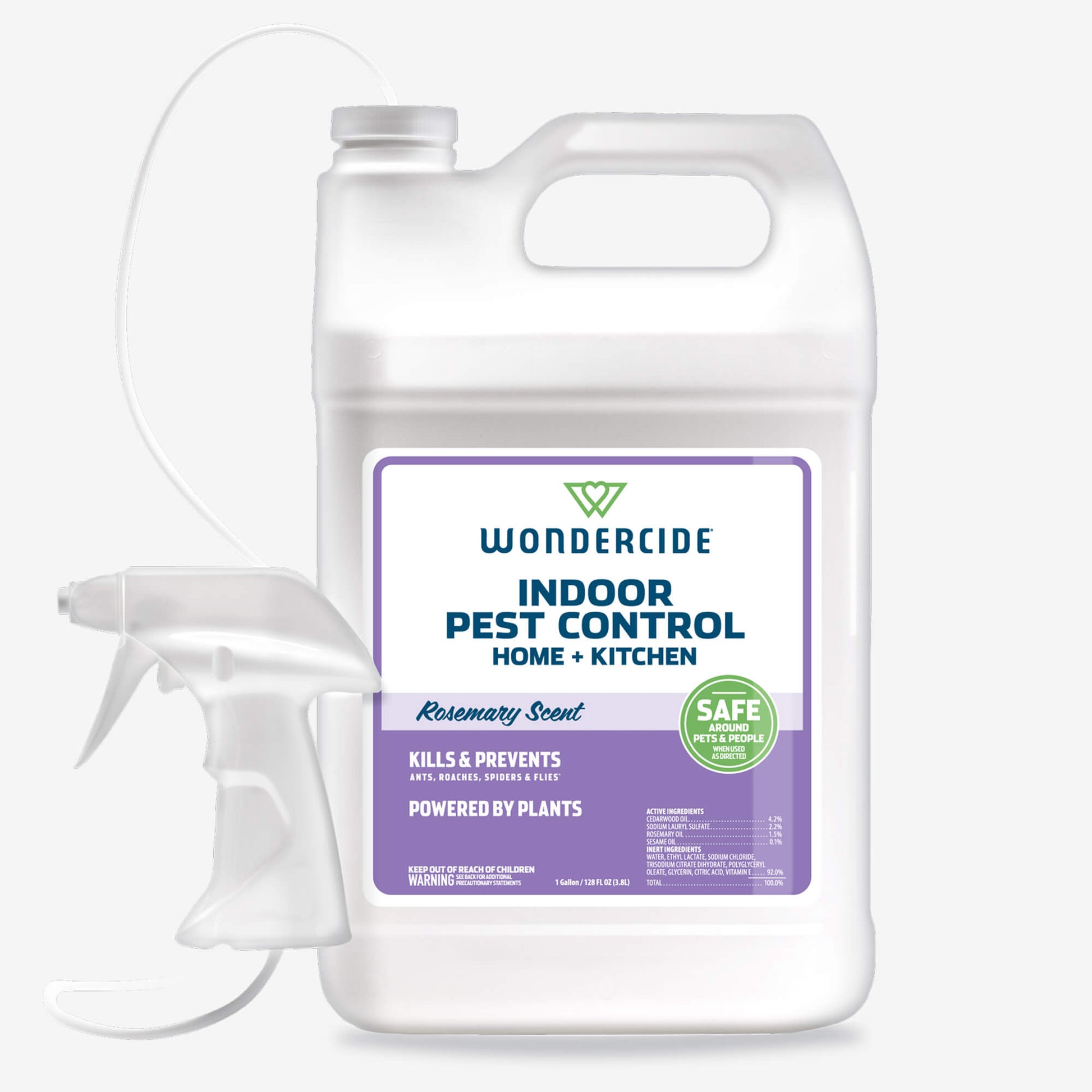 Wondercide Indoor Pest Control for Home + Kitchen - Rosemary 128oz gallon