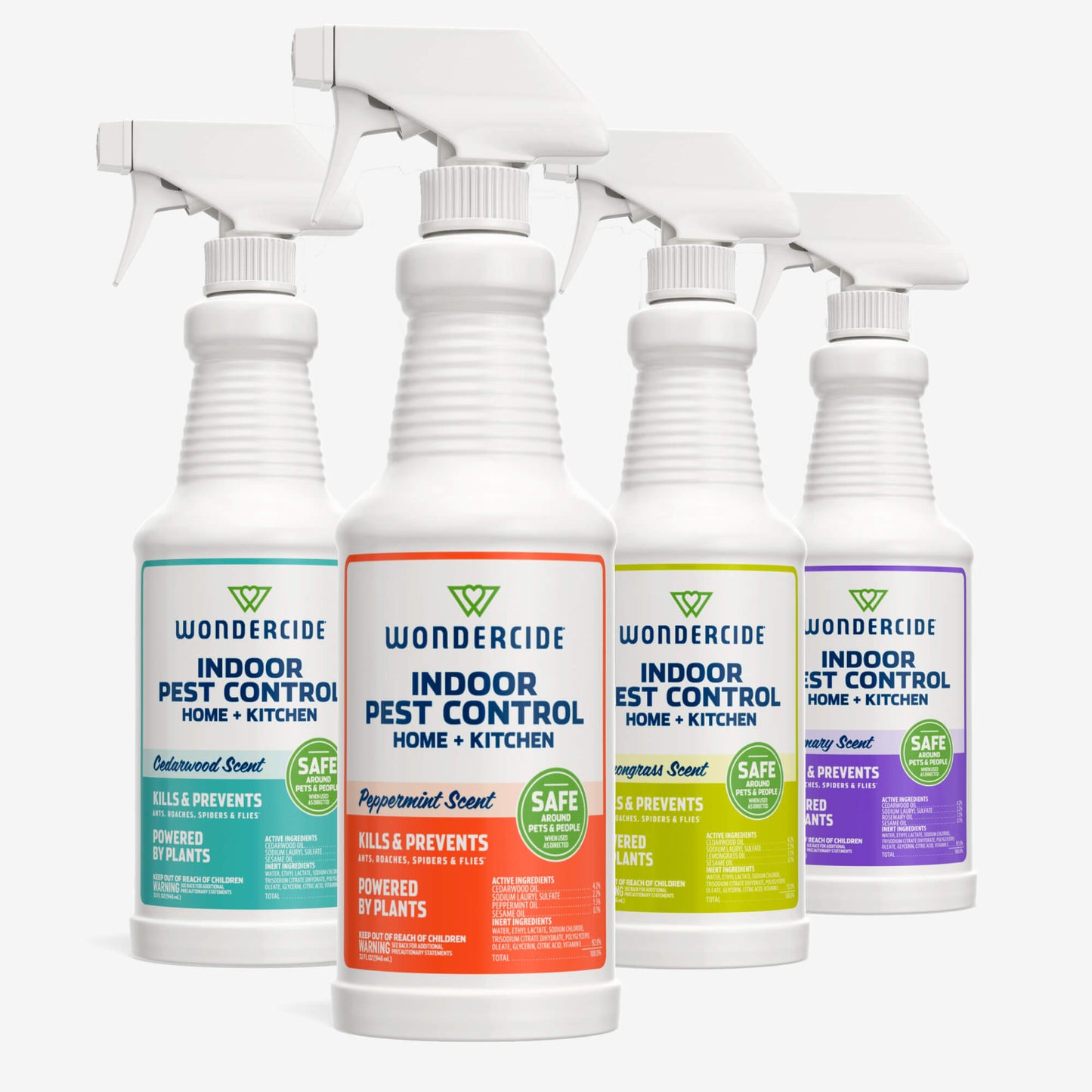 The full lineup of Wondercide Indoor Pest Control for Home + Kitchen