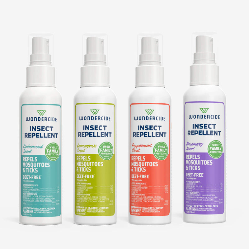 Wondercide Insect Repellent for Family - Sample Pack of all four scents