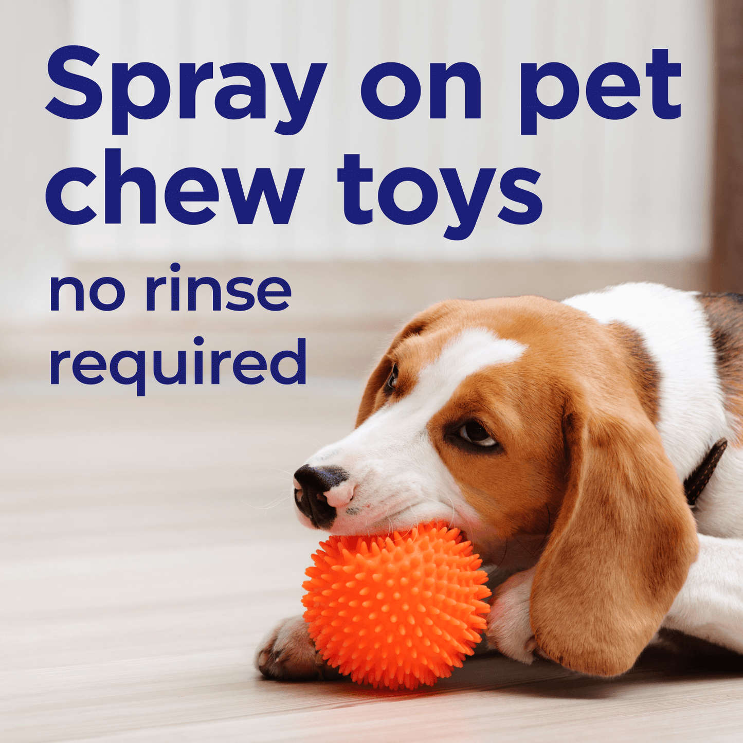 Spray on pet chew toys no rinse required