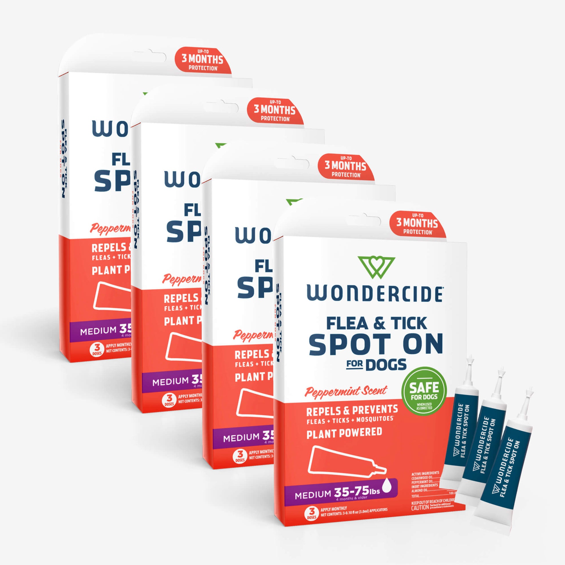 Wondercide 12-Month Flea & Tick Spot On for Dogs + Cats - Medium dog