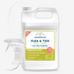 Wondercides Lemongrass Flea & Tick Spray for Pets + Home is a white spray bottle with a trigger nozzle. Infused with natural essential oils, this plant-based spray is effective and safe against fleas, ticks, and mosquitoes, emphasizing its refreshing lemongrass scent.