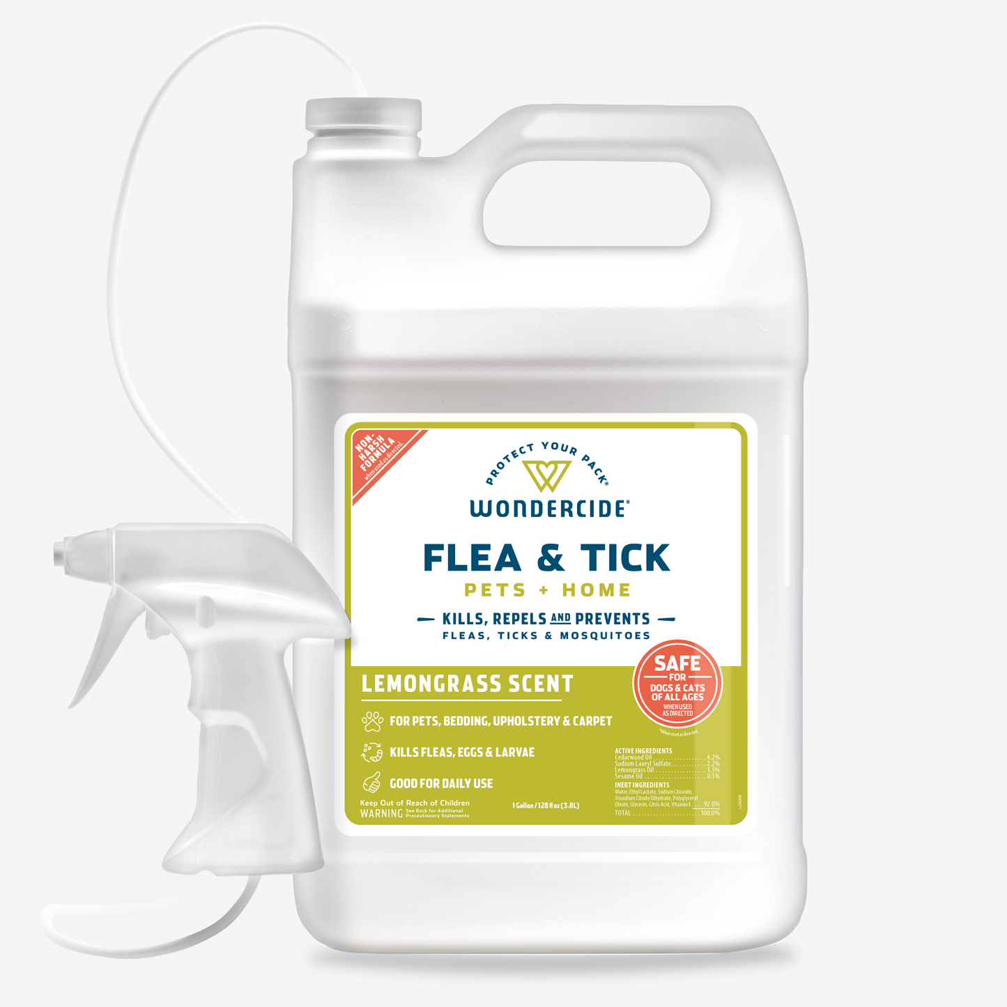 Flea & Tick Spray for Pets + Home with Natural Essential Oils